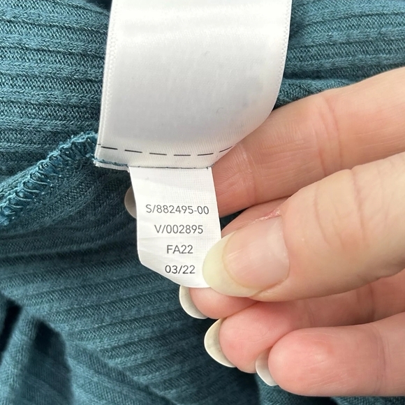 Athleta Women's Harmony Pose Wrap Cardigan Teal Long Sleeve Hooded Ribbed XL - Picture 10 of 14